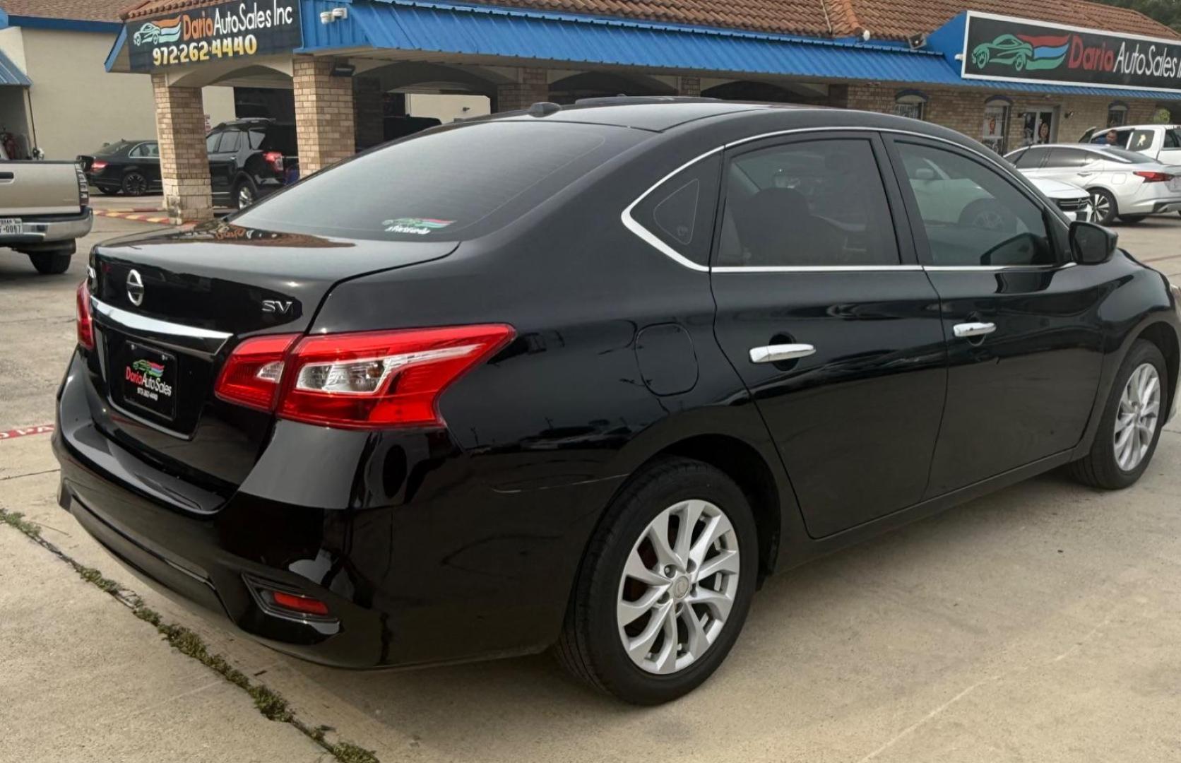 2019 Black Nissan Sentra SV (3N1AB7AP8KY) with an 1.8L I-4 DOHC engine, located at 2401 E Main St., Grand Prairie, TX, 75050, (972) 262-4440, 32.748981, -96.969643 - Photo#8