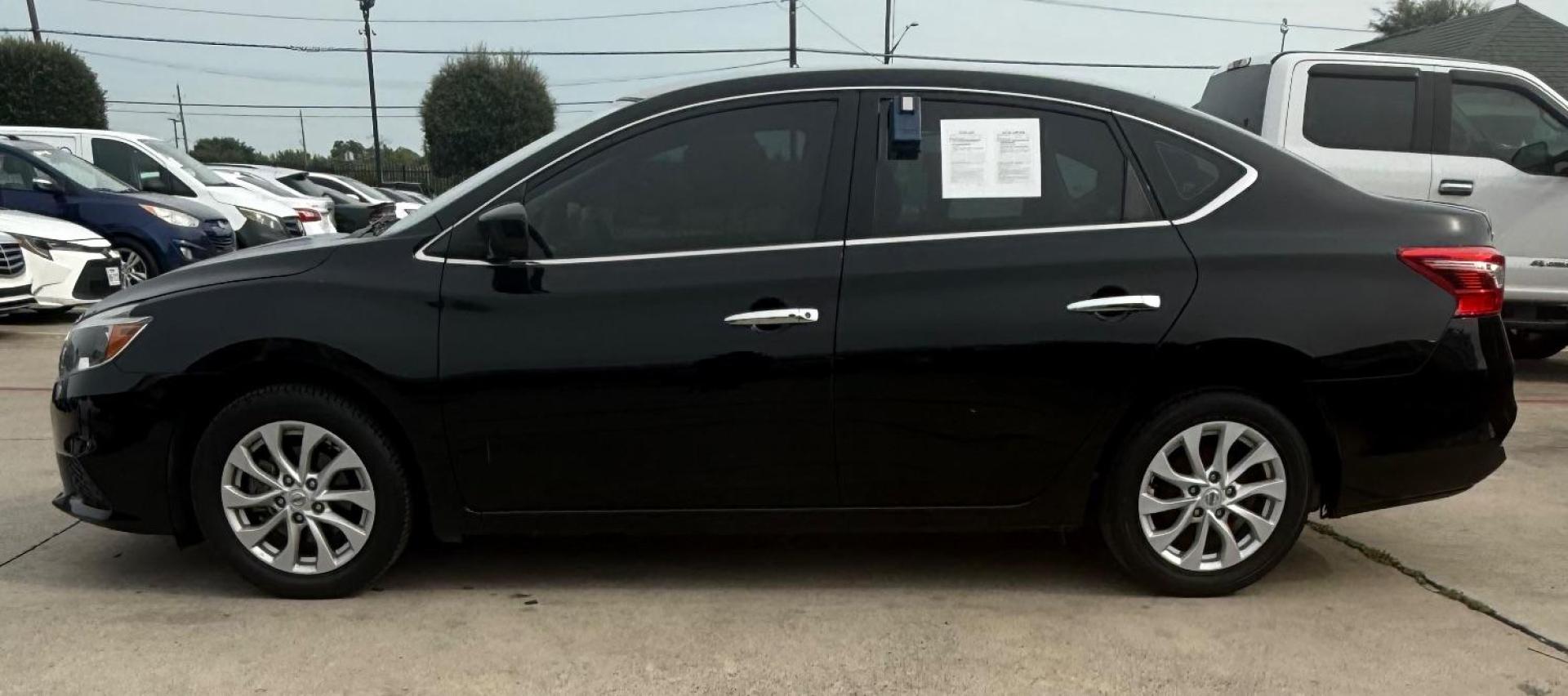 2019 Black Nissan Sentra SV (3N1AB7AP8KY) with an 1.8L I-4 DOHC engine, located at 2401 E Main St., Grand Prairie, TX, 75050, (972) 262-4440, 32.748981, -96.969643 - Photo#9