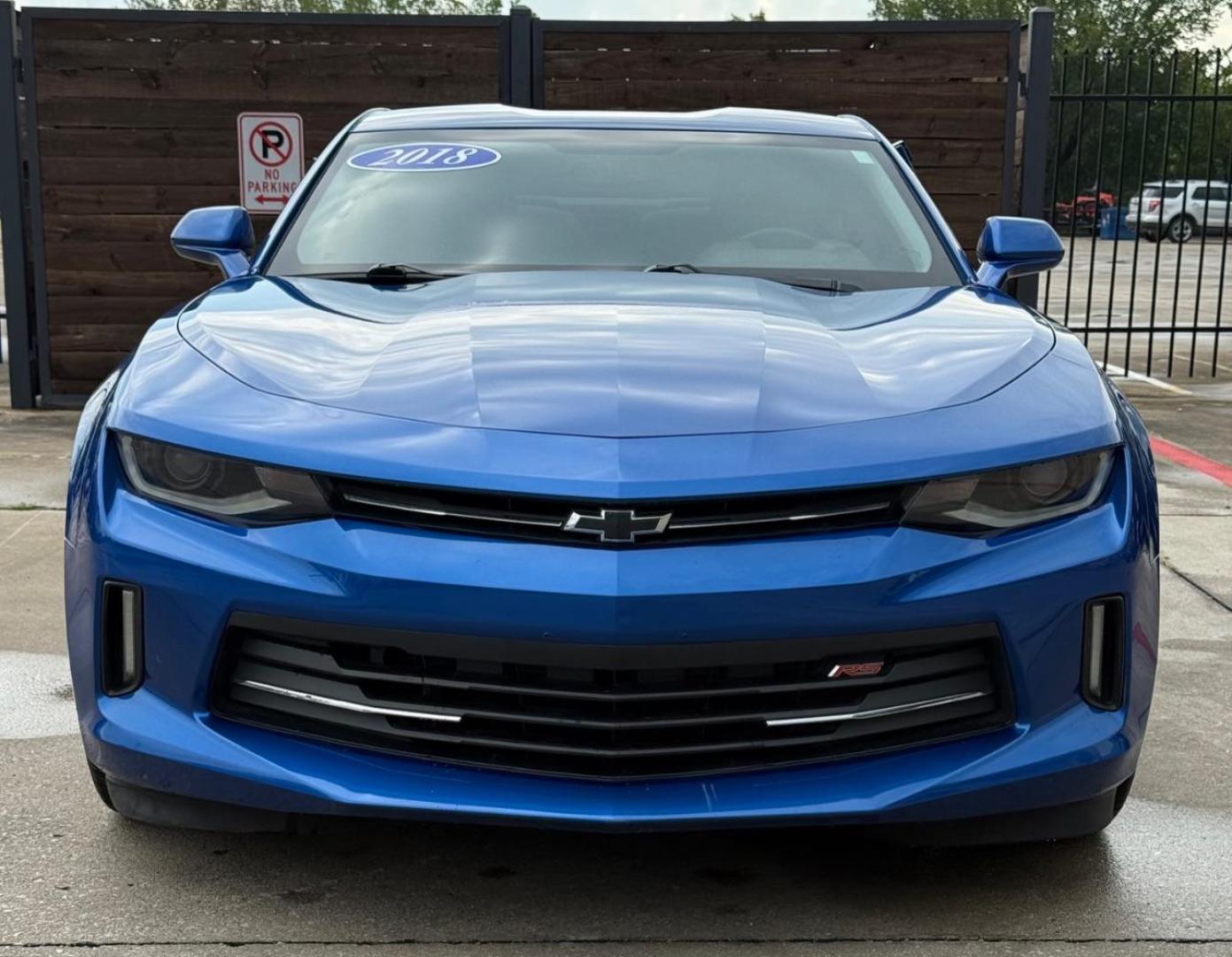 2018 Blue Chevrolet Camaro 1LT (1G1FB1RX6J0) , located at 2401 E Main St., Grand Prairie, TX, 75050, (972) 262-4440, 32.748981, -96.969643 - Photo#0