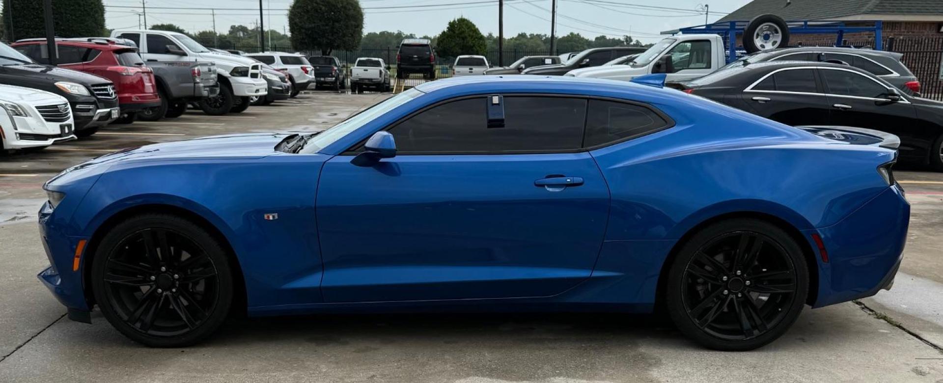 2018 Blue Chevrolet Camaro 1LT (1G1FB1RX6J0) , located at 2401 E Main St., Grand Prairie, TX, 75050, (972) 262-4440, 32.748981, -96.969643 - Photo#2