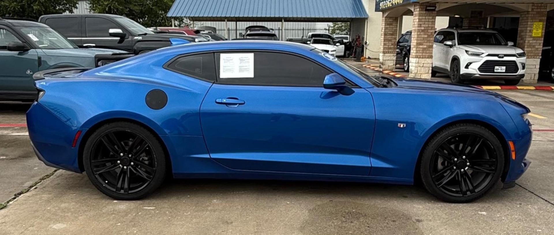 2018 Blue Chevrolet Camaro 1LT (1G1FB1RX6J0) , located at 2401 E Main St., Grand Prairie, TX, 75050, (972) 262-4440, 32.748981, -96.969643 - Photo#10