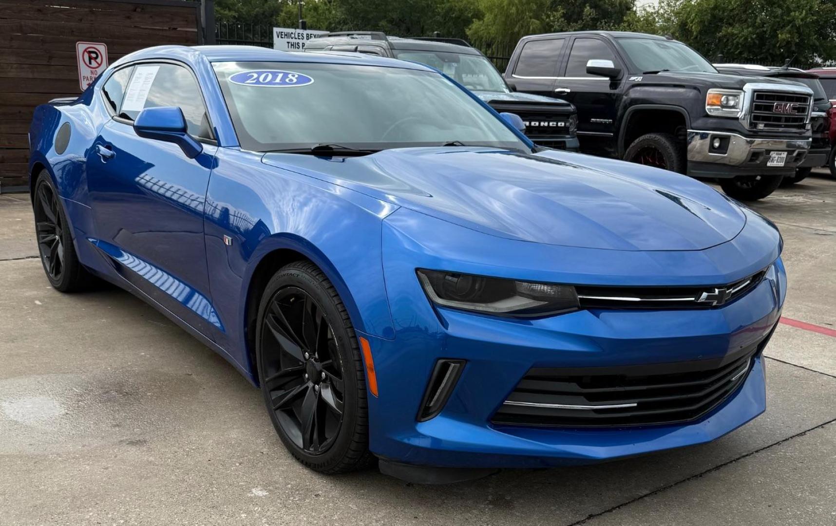 2018 Blue Chevrolet Camaro 1LT (1G1FB1RX6J0) , located at 2401 E Main St., Grand Prairie, TX, 75050, (972) 262-4440, 32.748981, -96.969643 - Photo#13