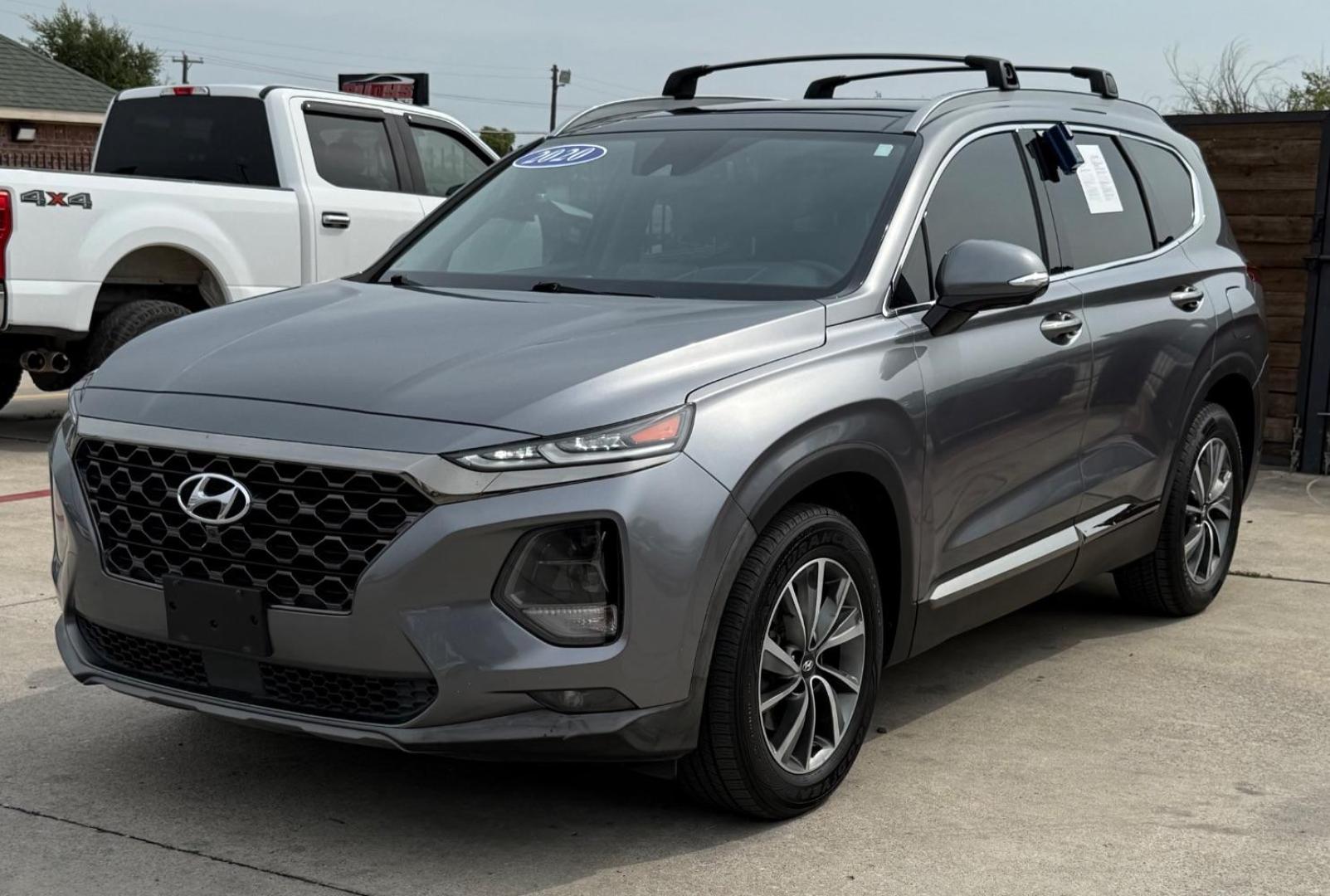 2020 Gray Hyundai Santa Fe Limited (5NMS53AD7LH) with an Theta II 2.4L I-4 gasoline direct injection engine, located at 2401 E Main St., Grand Prairie, TX, 75050, (972) 262-4440, 32.748981, -96.969643 - Photo#1
