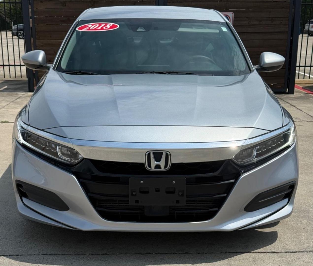 2018 Silver Honda Accord LX (1HGCV1F13JA) with an 1.5L I-4 gasoline direct injection engine, located at 2401 E Main St., Grand Prairie, TX, 75050, (972) 262-4440, 32.748981, -96.969643 - Photo#0
