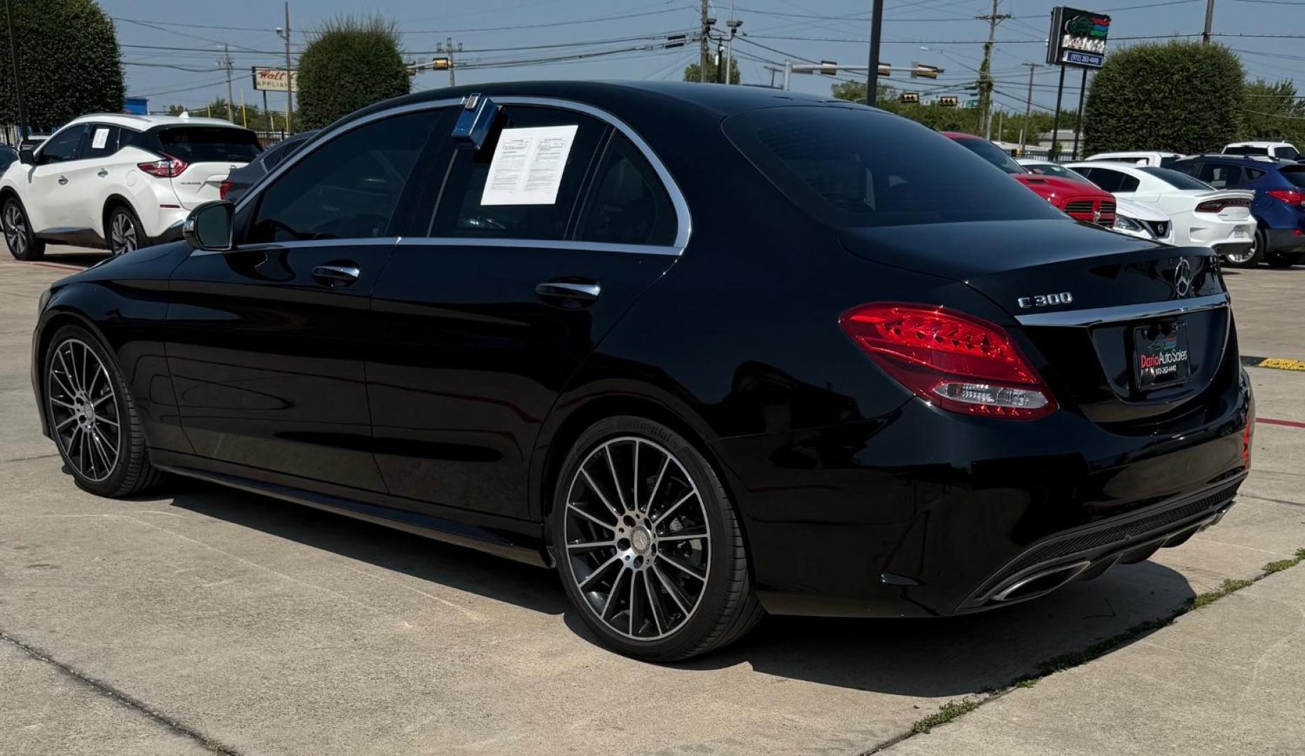 2015 Black Mercedes-Benz C 300 Sport | Luxury (55SWF4JB8FU) with an 2L I-4 gasoline direct injection engine, located at 2401 E Main St., Grand Prairie, TX, 75050, (972) 262-4440, 32.748981, -96.969643 - Photo#4