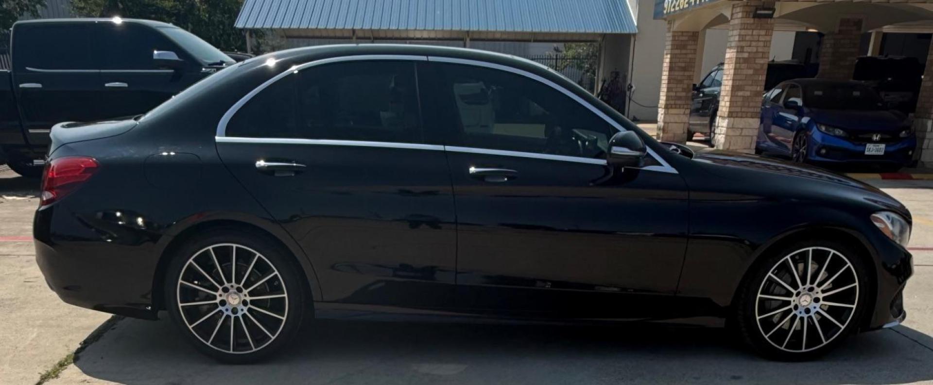 2015 Black Mercedes-Benz C 300 Sport | Luxury (55SWF4JB8FU) with an 2L I-4 gasoline direct injection engine, located at 2401 E Main St., Grand Prairie, TX, 75050, (972) 262-4440, 32.748981, -96.969643 - Photo#7