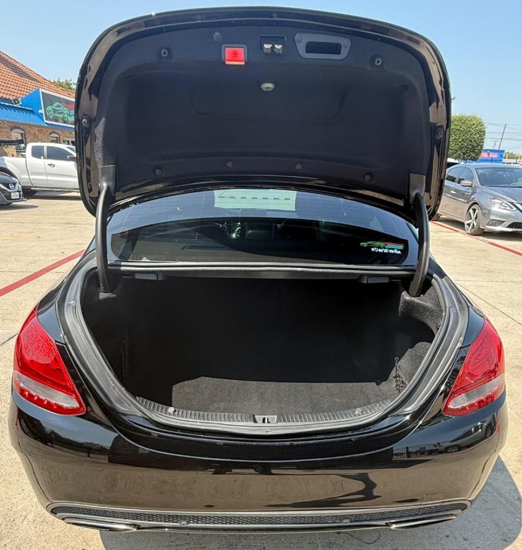 2015 Black Mercedes-Benz C 300 Sport | Luxury (55SWF4JB8FU) with an 2L I-4 gasoline direct injection engine, located at 2401 E Main St., Grand Prairie, TX, 75050, (972) 262-4440, 32.748981, -96.969643 - Photo#28