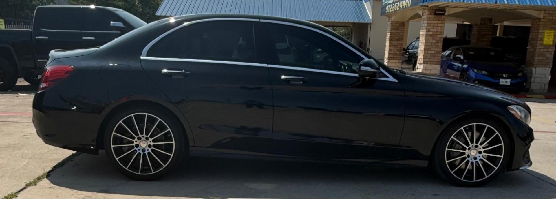 2015 Black Mercedes-Benz C 300 Sport | Luxury (55SWF4JB8FU) with an 2L I-4 gasoline direct injection engine, located at 2401 E Main St., Grand Prairie, TX, 75050, (972) 262-4440, 32.748981, -96.969643 - Photo#31