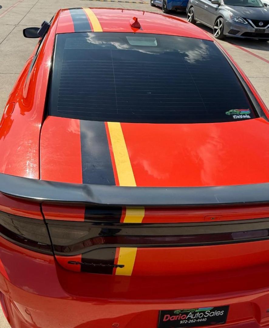 2019 Orange Dodge Charger Scat Pack RWD (2C3CDXGJ2KH) with an HEMI 6.4L V-8 premium unleaded engine, located at 2401 E Main St., Grand Prairie, TX, 75050, (972) 262-4440, 32.748981, -96.969643 - Photo#12