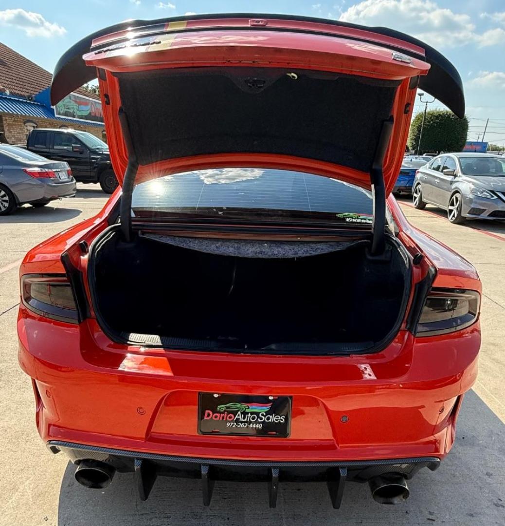 2019 Orange Dodge Charger Scat Pack RWD (2C3CDXGJ2KH) with an HEMI 6.4L V-8 premium unleaded engine, located at 2401 E Main St., Grand Prairie, TX, 75050, (972) 262-4440, 32.748981, -96.969643 - Photo#35