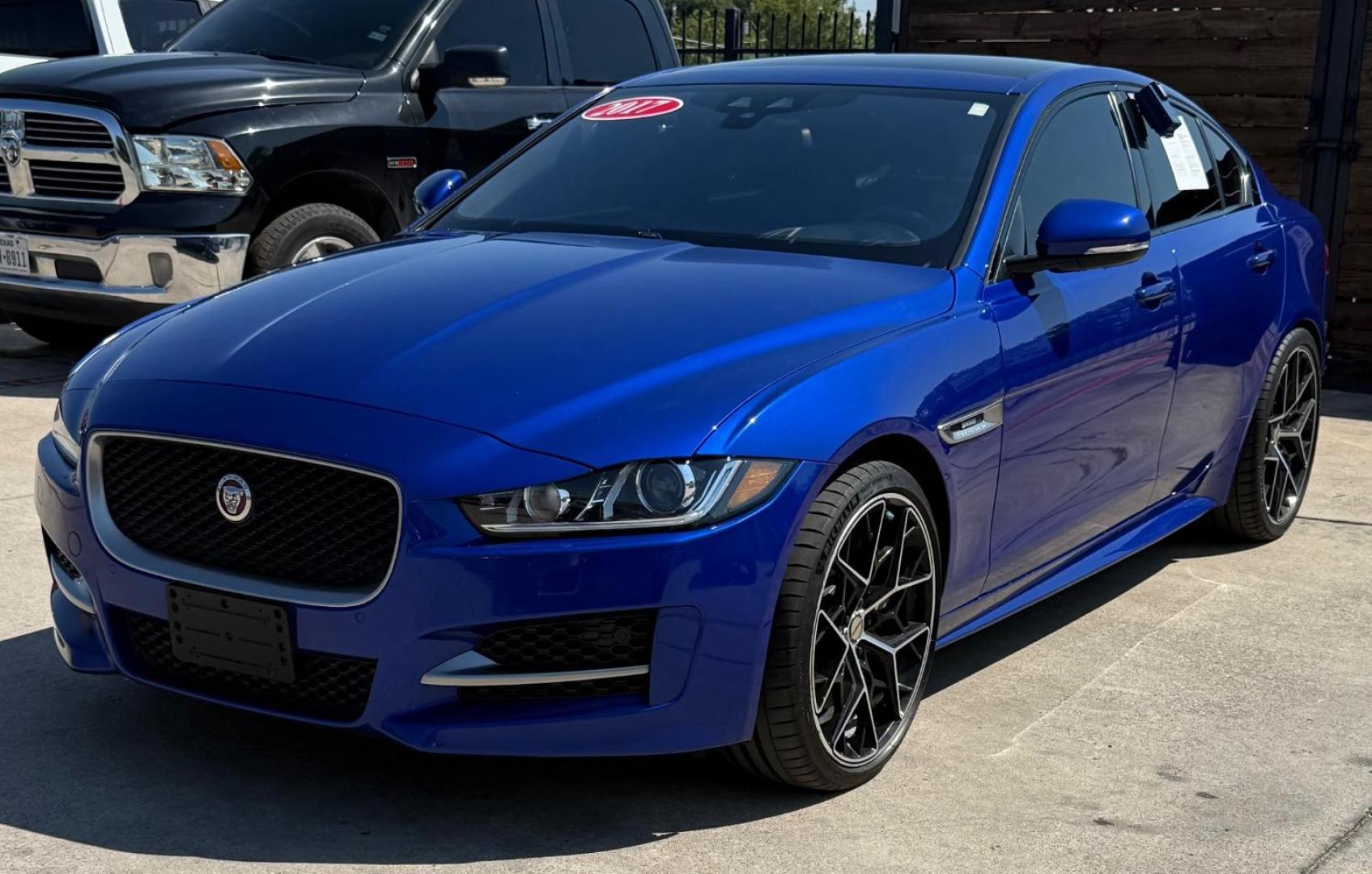 2017 Blue Jaguar XE 35t R-Sport (SAJAL4BV7HA) with an 3L V-6 gasoline direct injection engine, located at 2401 E Main St., Grand Prairie, TX, 75050, (972) 262-4440, 32.748981, -96.969643 - Photo#3