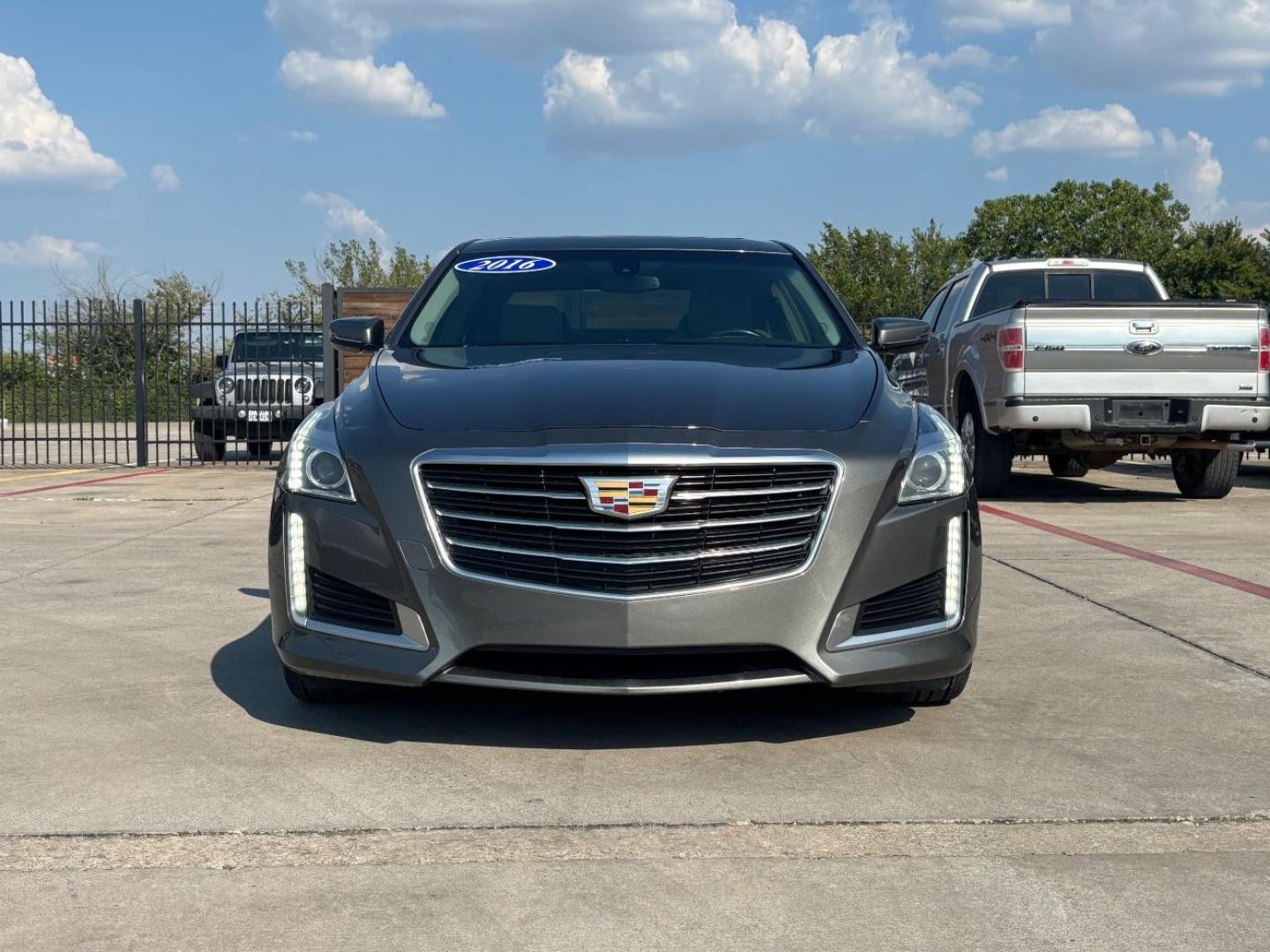 2016 Gray Cadillac CTS Standard (1G6AP5SX5G0) with an 2L I-4 gasoline direct injection engine, located at 2401 E Main St., Grand Prairie, TX, 75050, (972) 262-4440, 32.748981, -96.969643 - Photo#0