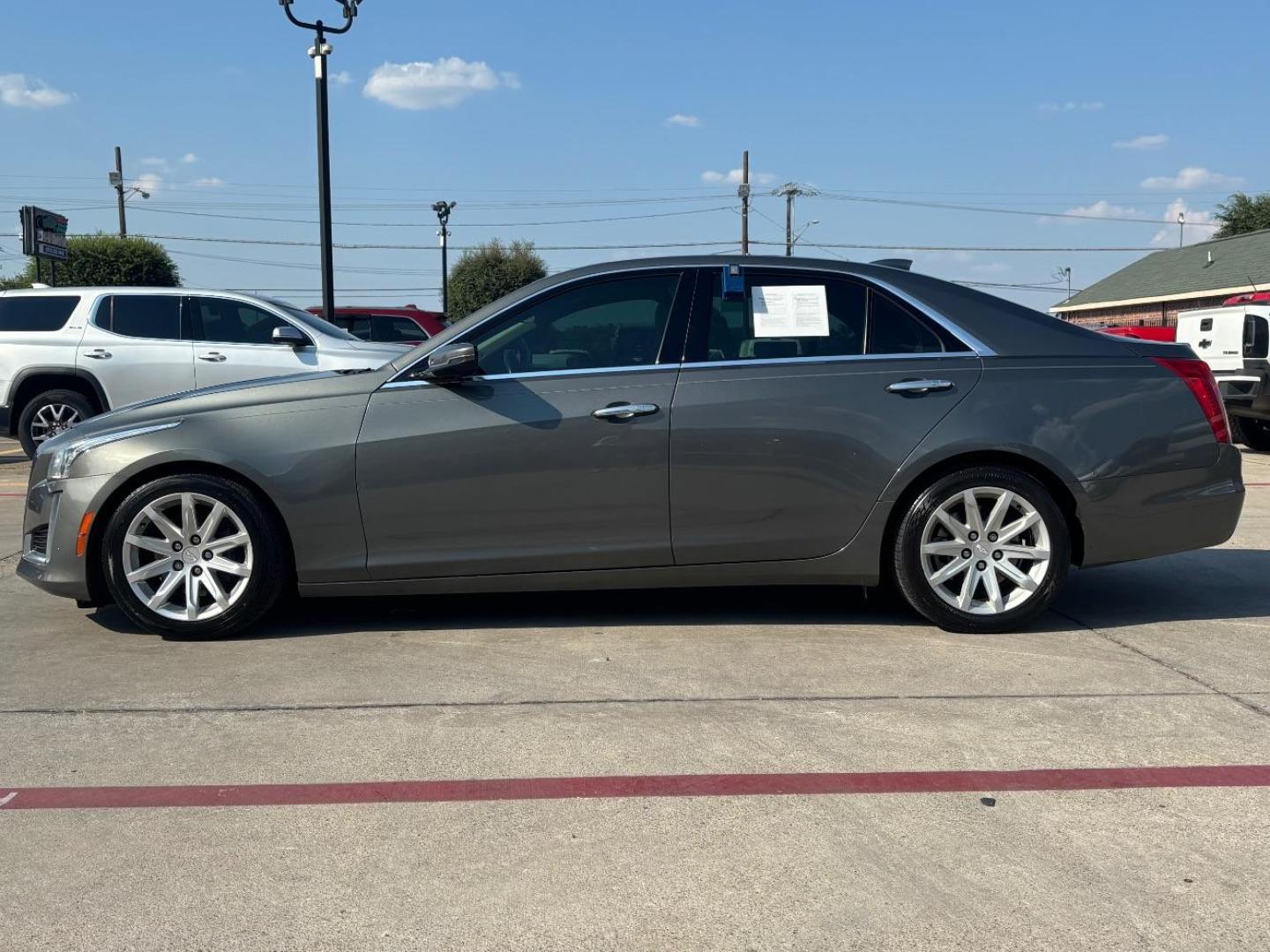 2016 Gray Cadillac CTS Standard (1G6AP5SX5G0) with an 2L I-4 gasoline direct injection engine, located at 2401 E Main St., Grand Prairie, TX, 75050, (972) 262-4440, 32.748981, -96.969643 - Photo#4