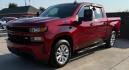 2021 Red Chevrolet Silverado 1500 2WD Crew Cab Short Bed Custom (3GCPWBEK1MG) with an 2.7L I-4 gasoline direct injection engine, located at 2401 E Main St., Grand Prairie, TX, 75050, (972) 262-4440, 32.748981, -96.969643 - Photo#1