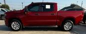 2021 Red Chevrolet Silverado 1500 2WD Crew Cab Short Bed Custom (3GCPWBEK1MG) with an 2.7L I-4 gasoline direct injection engine, located at 2401 E Main St., Grand Prairie, TX, 75050, (972) 262-4440, 32.748981, -96.969643 - Photo#2