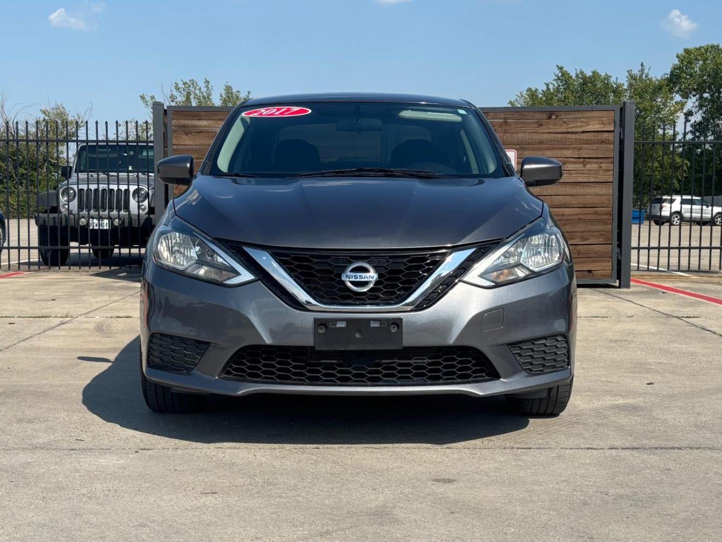 2017 Gray Nissan Sentra S (3N1AB7AP9HY) with an 1.8L I-4 DOHC engine, located at 2401 E Main St., Grand Prairie, TX, 75050, (972) 262-4440, 32.748981, -96.969643 - Photo#0