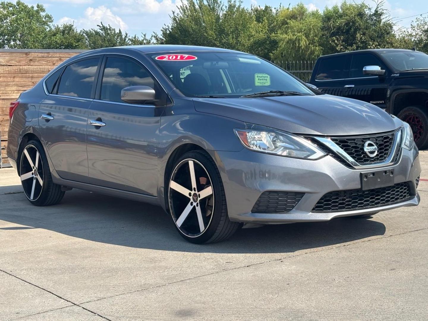 2017 Gray Nissan Sentra S (3N1AB7AP9HY) with an 1.8L I-4 DOHC engine, located at 2401 E Main St., Grand Prairie, TX, 75050, (972) 262-4440, 32.748981, -96.969643 - Photo#1