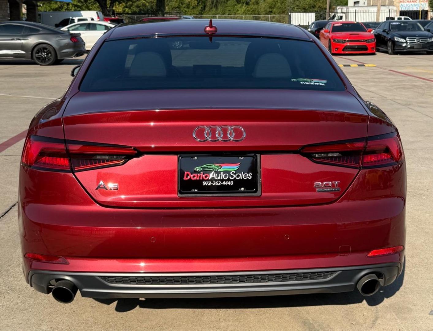 2018 Red Audi A5 2.0T Premium (WAUTNAF56JA) with an 2L I-4 gasoline direct injection engine, located at 2401 E Main St., Grand Prairie, TX, 75050, (972) 262-4440, 32.748981, -96.969643 - Photo#7
