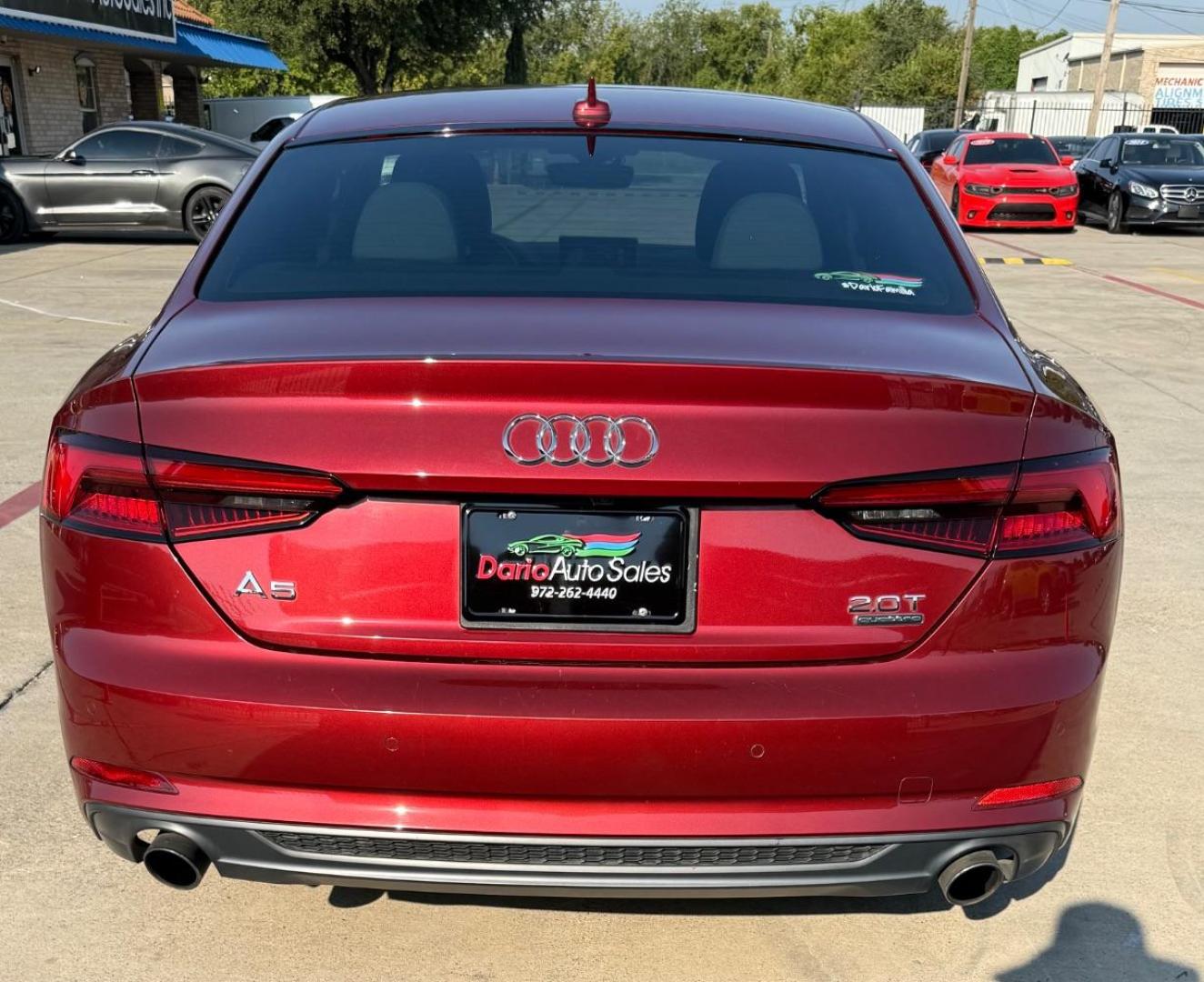 2018 Red Audi A5 2.0T Premium (WAUTNAF56JA) with an 2L I-4 gasoline direct injection engine, located at 2401 E Main St., Grand Prairie, TX, 75050, (972) 262-4440, 32.748981, -96.969643 - Photo#8