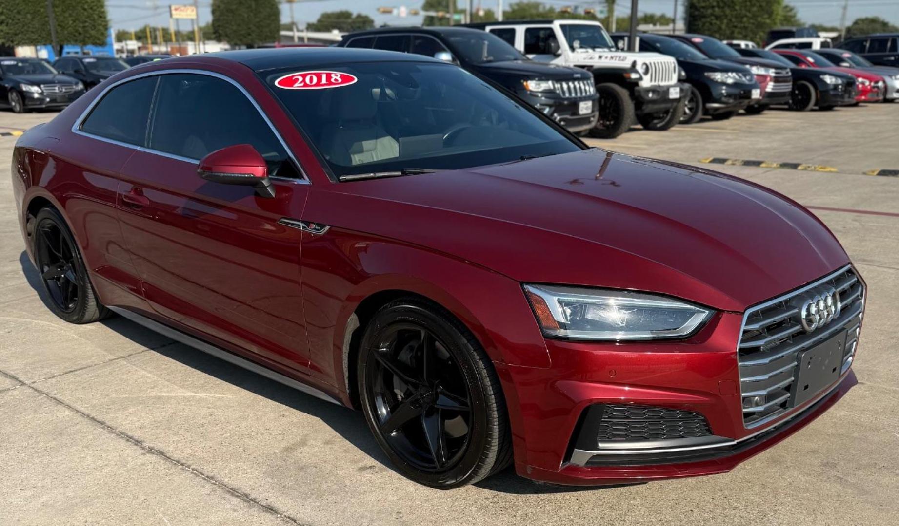 2018 Red Audi A5 2.0T Premium (WAUTNAF56JA) with an 2L I-4 gasoline direct injection engine, located at 2401 E Main St., Grand Prairie, TX, 75050, (972) 262-4440, 32.748981, -96.969643 - Photo#16