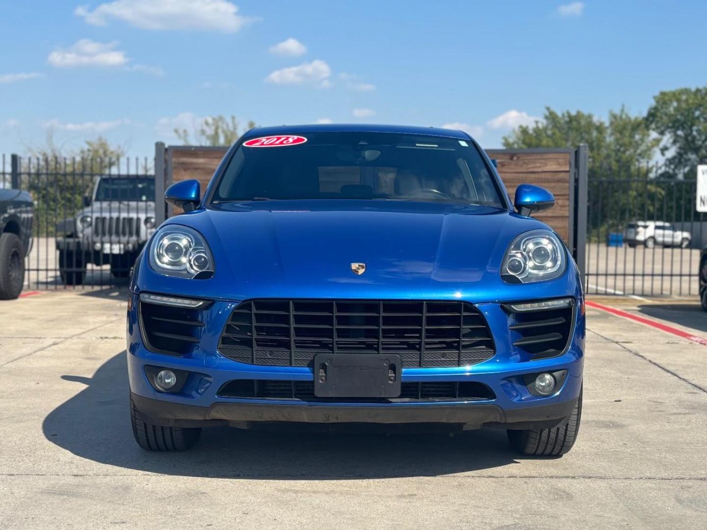 2018 Blue Porsche Macan M (WP1AA2A54JL) , located at 2401 E Main St., Grand Prairie, TX, 75050, (972) 262-4440, 32.748981, -96.969643 - Photo#0