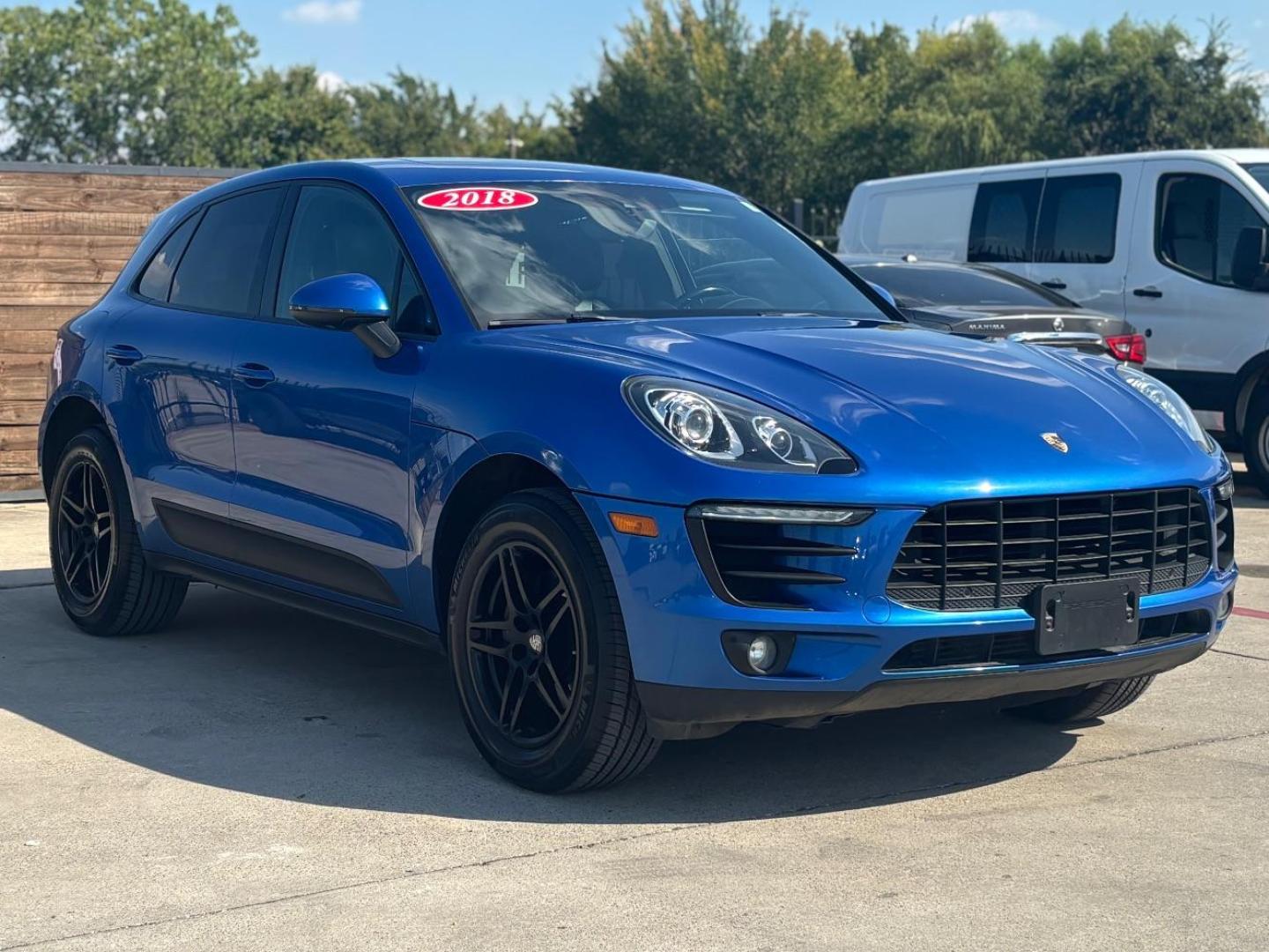 2018 Blue Porsche Macan M (WP1AA2A54JL) , located at 2401 E Main St., Grand Prairie, TX, 75050, (972) 262-4440, 32.748981, -96.969643 - Photo#1