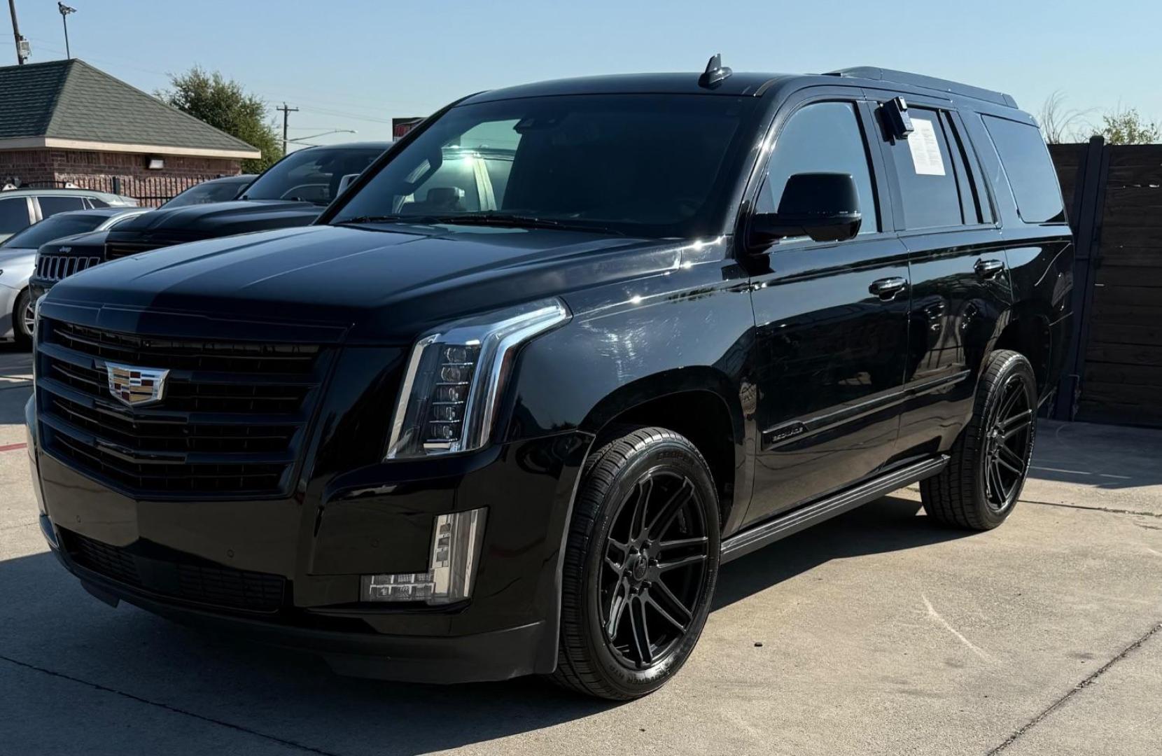2015 Black Cadillac Escalade Platinum (1GYS4PKJ4FR) with an EcoTec3 6.2L V-8 gasoline direct injection engine, located at 2401 E Main St., Grand Prairie, TX, 75050, (972) 262-4440, 32.748981, -96.969643 - Photo#2