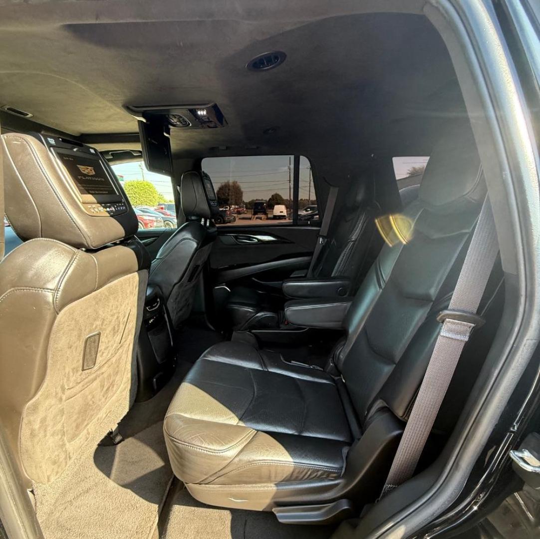 2015 Black Cadillac Escalade Platinum (1GYS4PKJ4FR) with an EcoTec3 6.2L V-8 gasoline direct injection engine, located at 2401 E Main St., Grand Prairie, TX, 75050, (972) 262-4440, 32.748981, -96.969643 - Photo#29