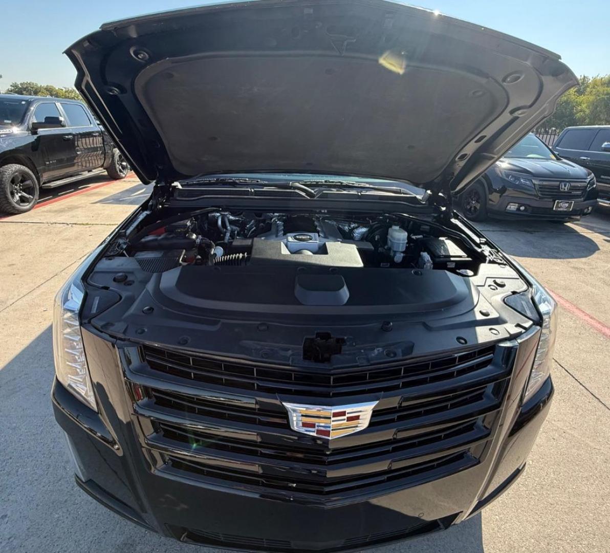 2015 Black Cadillac Escalade Platinum (1GYS4PKJ4FR) with an EcoTec3 6.2L V-8 gasoline direct injection engine, located at 2401 E Main St., Grand Prairie, TX, 75050, (972) 262-4440, 32.748981, -96.969643 - Photo#40