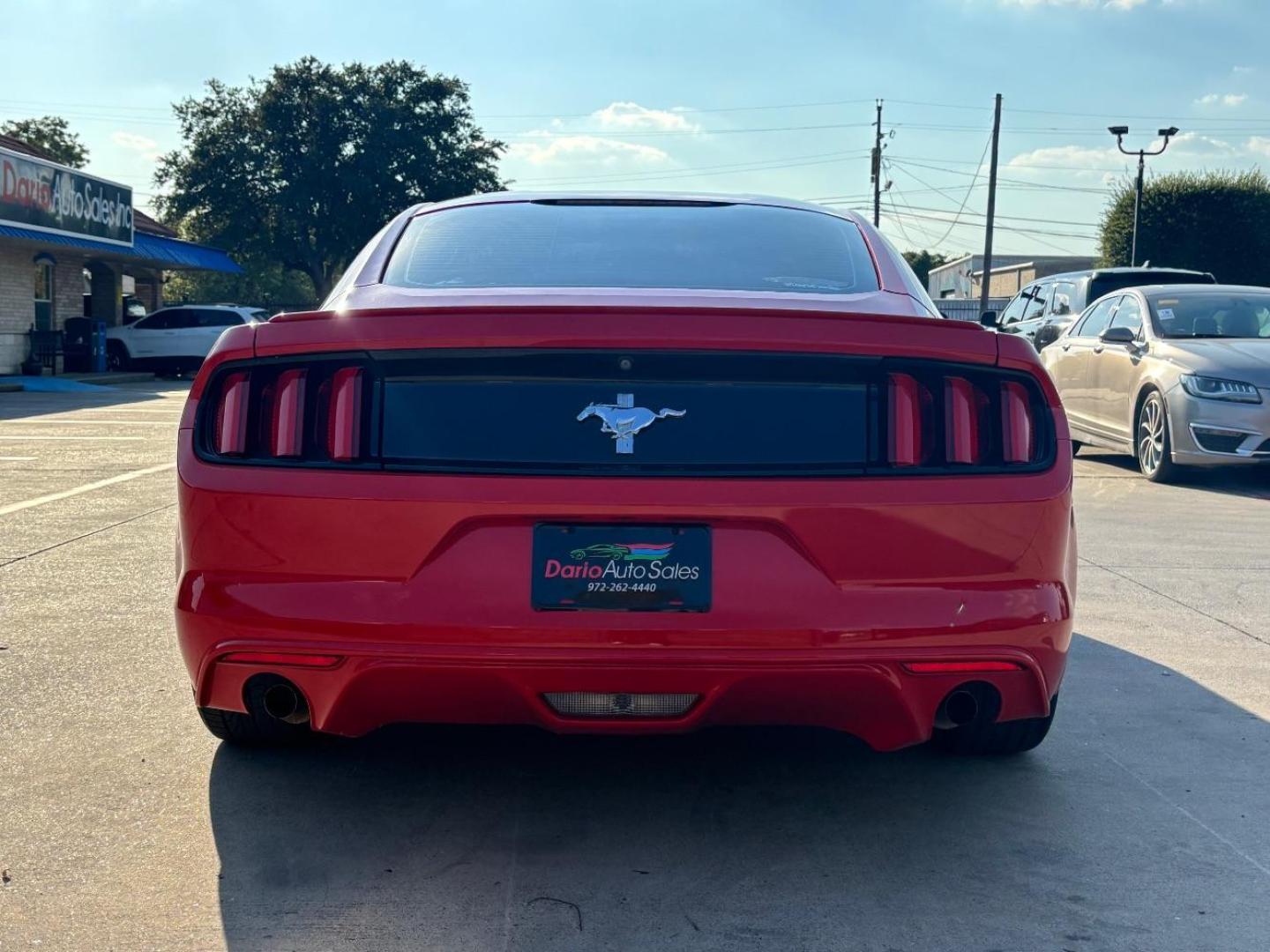 2016 Red Ford Mustang V6 (1FA6P8AM0G5) with an 3.7L V-6 DOHC engine, located at 2401 E Main St., Grand Prairie, TX, 75050, (972) 262-4440, 32.748981, -96.969643 - Photo#6