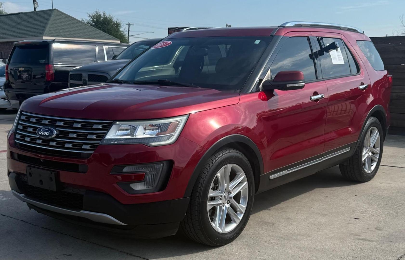 2017 Red Ford Explorer Limited (1FM5K7F81HG) with an EcoBoost 2.3L I-4 gasoline direct injection engine, located at 2401 E Main St., Grand Prairie, TX, 75050, (972) 262-4440, 32.748981, -96.969643 - Photo#2