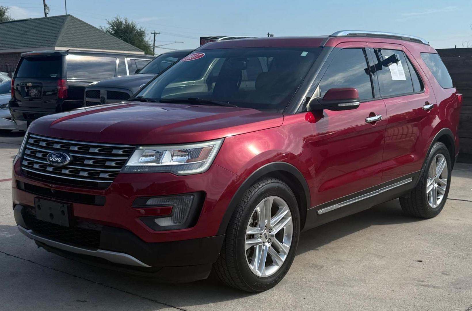 2017 Red Ford Explorer Limited (1FM5K7F81HG) with an EcoBoost 2.3L I-4 gasoline direct injection engine, located at 2401 E Main St., Grand Prairie, TX, 75050, (972) 262-4440, 32.748981, -96.969643 - Photo#3