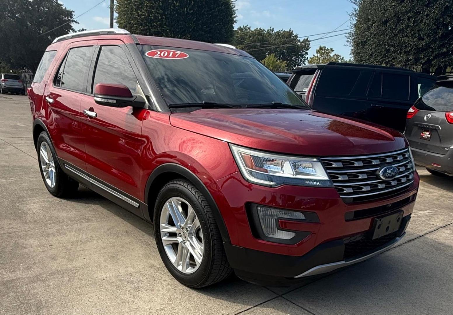 2017 Red Ford Explorer Limited (1FM5K7F81HG) with an EcoBoost 2.3L I-4 gasoline direct injection engine, located at 2401 E Main St., Grand Prairie, TX, 75050, (972) 262-4440, 32.748981, -96.969643 - Photo#16