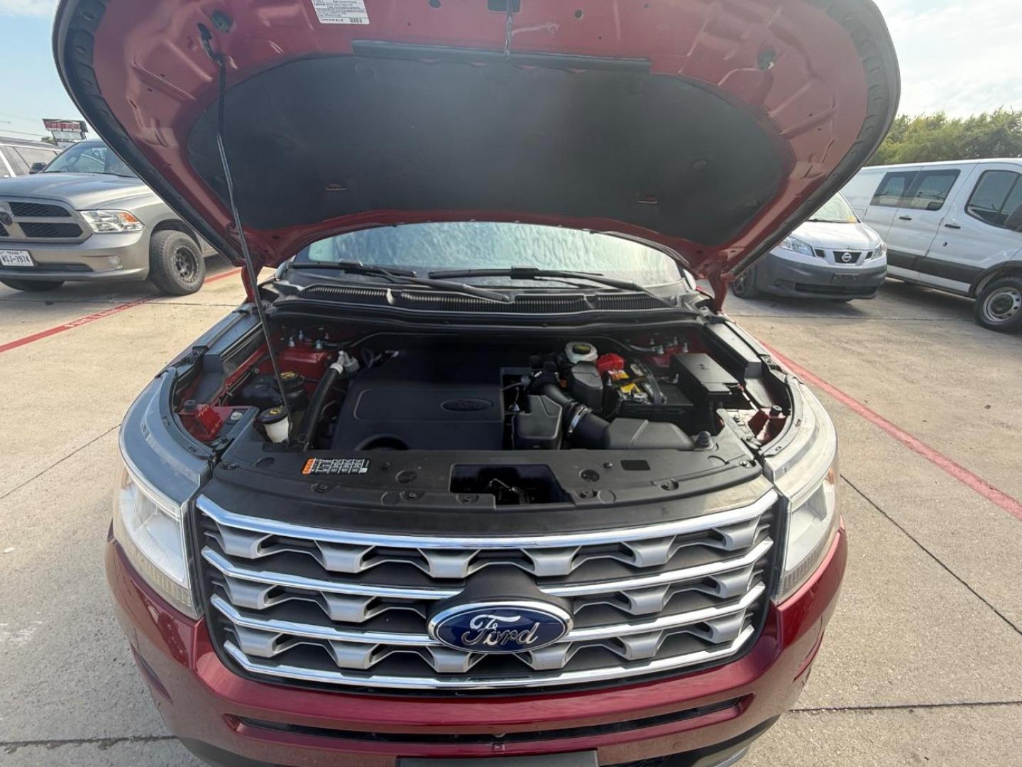 2017 Red Ford Explorer Limited (1FM5K7F81HG) with an EcoBoost 2.3L I-4 gasoline direct injection engine, located at 2401 E Main St., Grand Prairie, TX, 75050, (972) 262-4440, 32.748981, -96.969643 - Photo#36