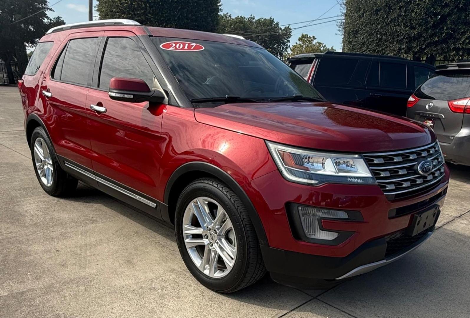 2017 Red Ford Explorer Limited (1FM5K7F81HG) with an EcoBoost 2.3L I-4 gasoline direct injection engine, located at 2401 E Main St., Grand Prairie, TX, 75050, (972) 262-4440, 32.748981, -96.969643 - Photo#38