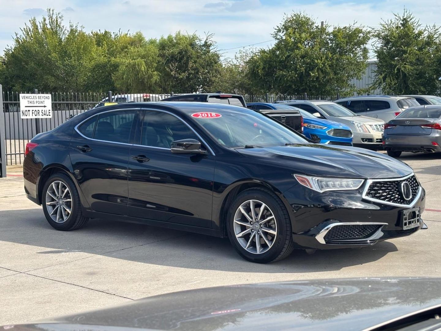 2018 Black Acura TLX T (19UUB1F38JA) , located at 2401 E Main St., Grand Prairie, TX, 75050, (972) 262-4440, 32.748981, -96.969643 - Photo#1