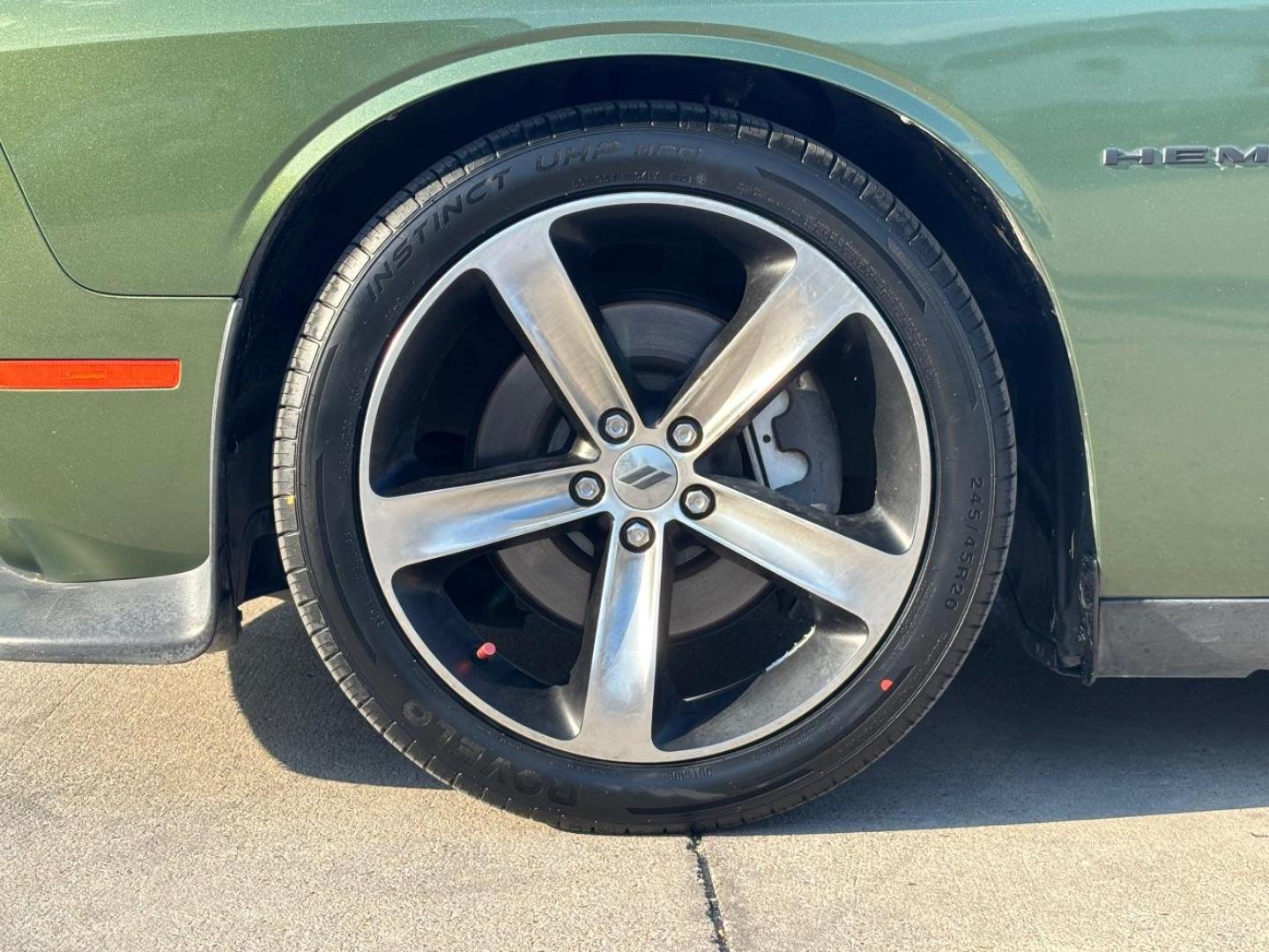 2020 Green Dodge Challenger R/T (2C3CDZBT5LH) with an HEMI 5.7L V-8 variable valve control engine, located at 2401 E Main St., Grand Prairie, TX, 75050, (972) 262-4440, 32.748981, -96.969643 - Photo#3
