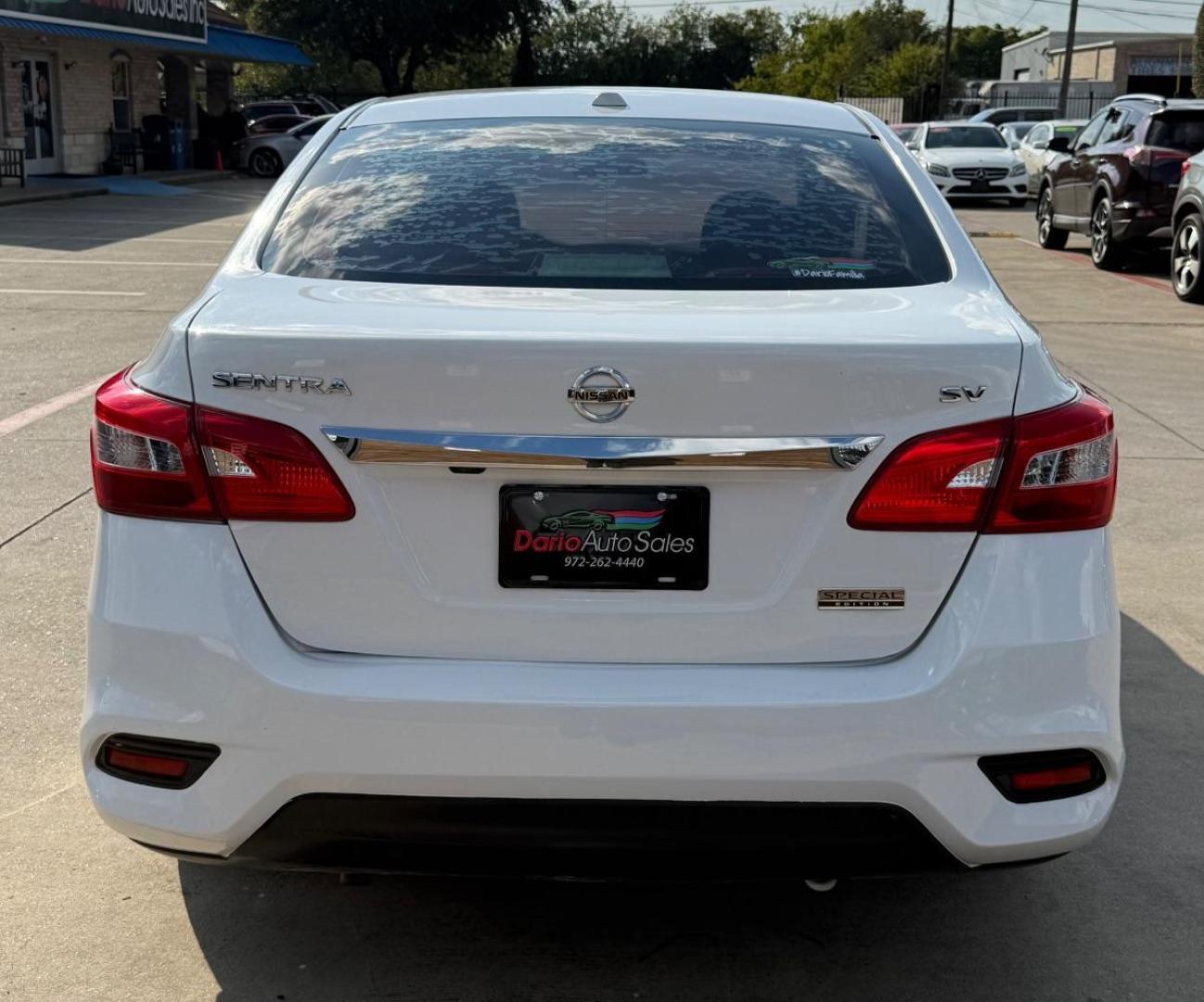 2019 White Nissan Sentra SV (3N1AB7AP3KY) with an 1.8L I-4 DOHC engine, located at 2401 E Main St., Grand Prairie, TX, 75050, (972) 262-4440, 32.748981, -96.969643 - Photo#8