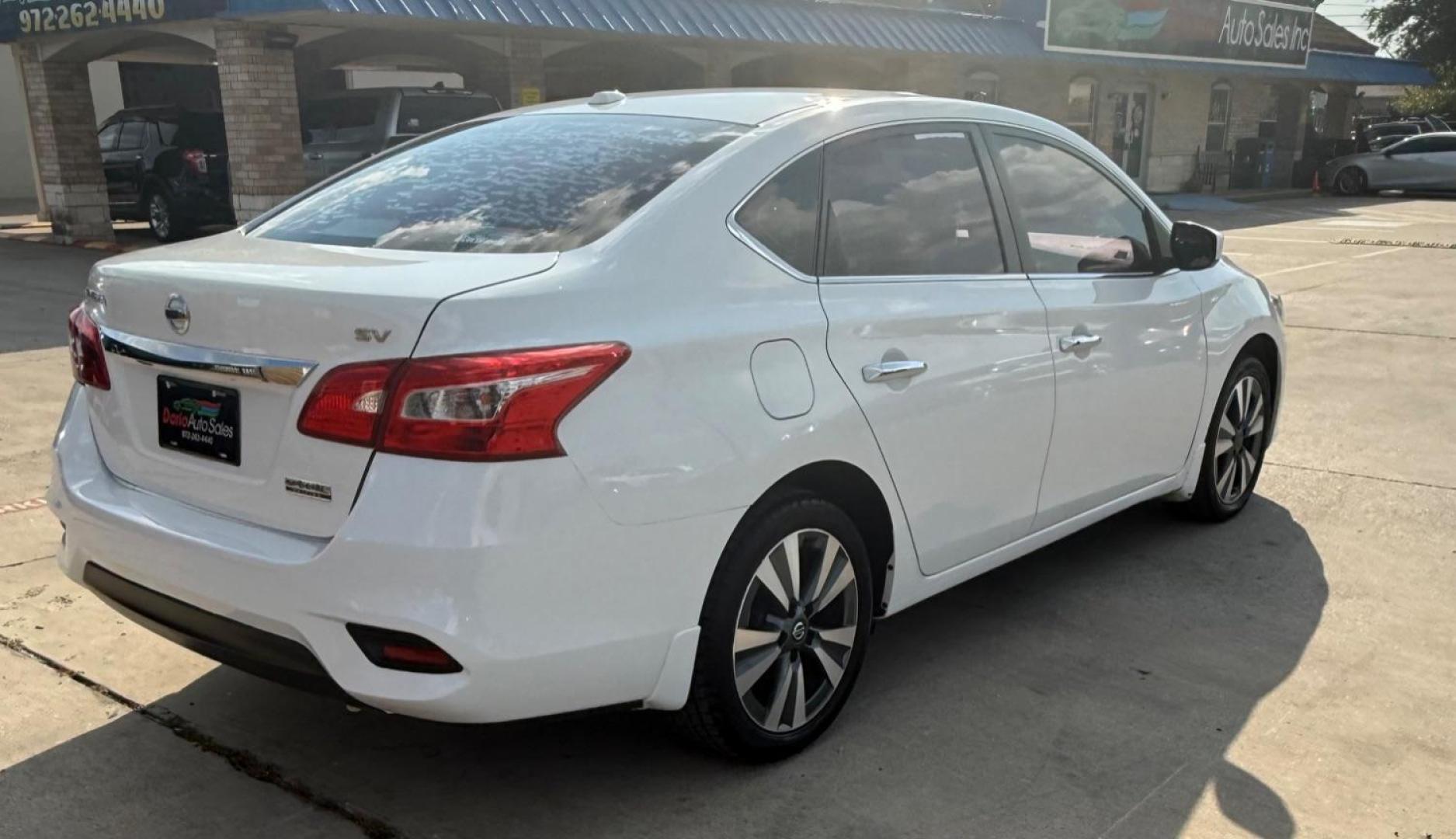 2019 White Nissan Sentra SV (3N1AB7AP3KY) with an 1.8L I-4 DOHC engine, located at 2401 E Main St., Grand Prairie, TX, 75050, (972) 262-4440, 32.748981, -96.969643 - Photo#10