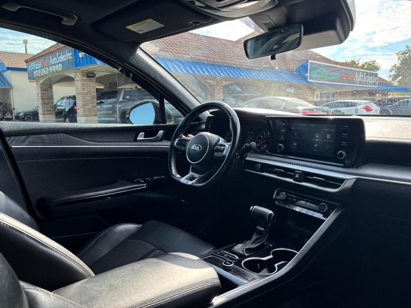 2021 White Kia K5 GT-Line (5XXG64J27MG) with an Gamma-II 1.6L I-4 gasoline direct injection engine, located at 2401 E Main St., Grand Prairie, TX, 75050, (972) 262-4440, 32.748981, -96.969643 - Photo#18