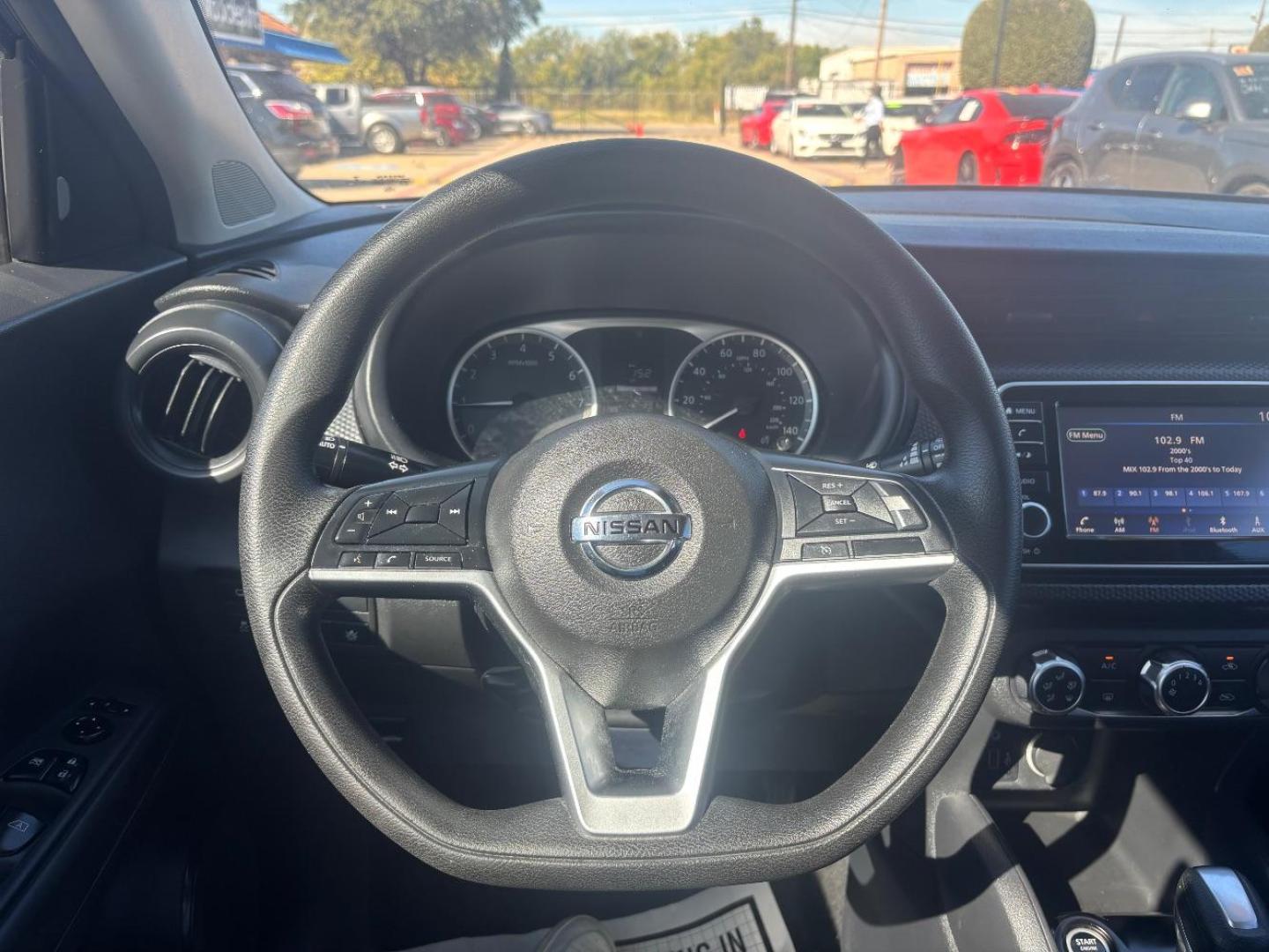 2021 Gray Nissan Kicks S Xtronic CVT (3N1CP5BV9ML) with an 1.6L I-4 DOHC engine, located at 2401 E Main St., Grand Prairie, TX, 75050, (972) 262-4440, 32.748981, -96.969643 - Photo#10