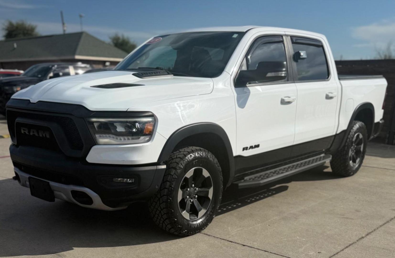 2019 White Ram 1500 Rebel Crew Cab 4x4 5'7 Box (1C6SRFLT4KN) , located at 2401 E Main St., Grand Prairie, TX, 75050, (972) 262-4440, 32.748981, -96.969643 - Photo#2
