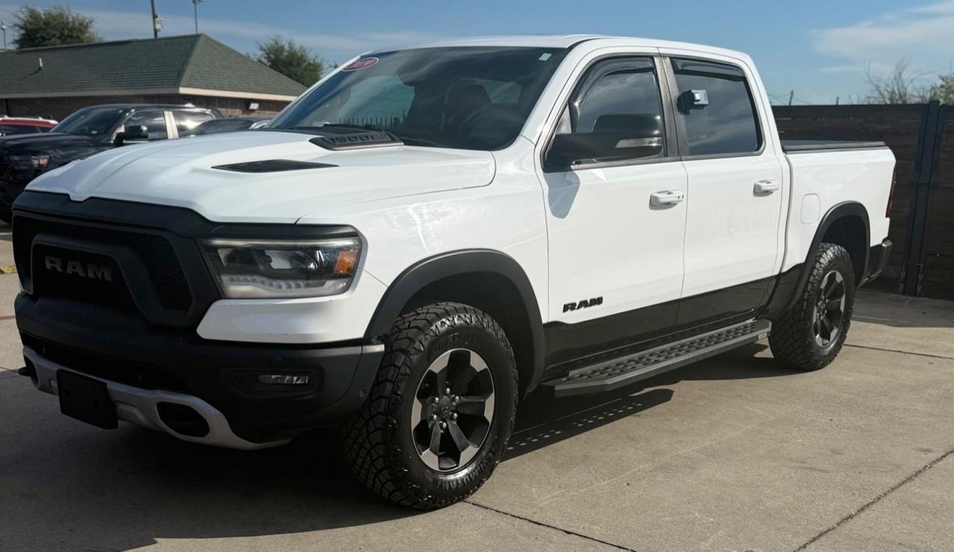 2019 White Ram 1500 Rebel Crew Cab 4x4 5'7 Box (1C6SRFLT4KN) , located at 2401 E Main St., Grand Prairie, TX, 75050, (972) 262-4440, 32.748981, -96.969643 - Photo#3