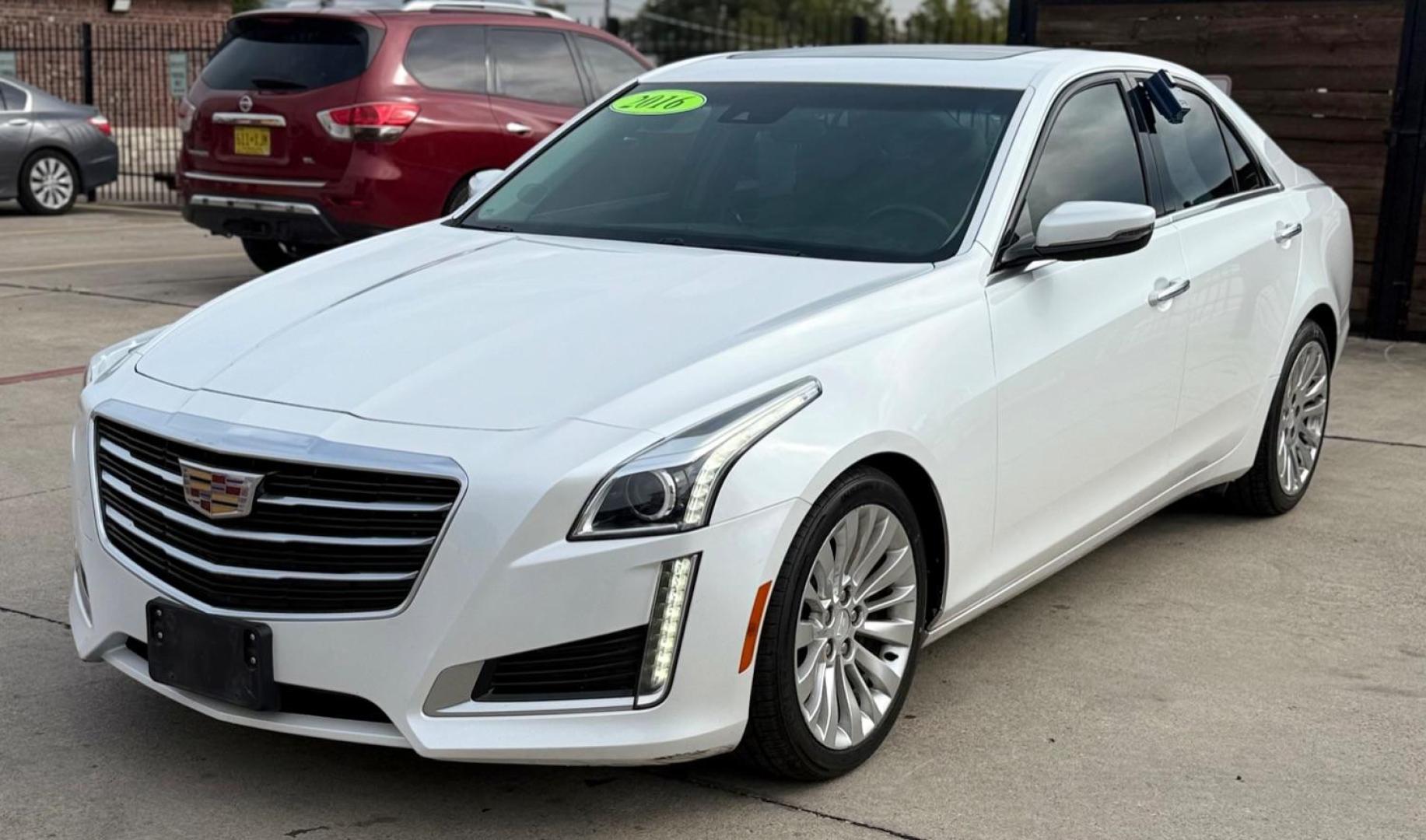 2016 White Cadillac CTS Luxury Collection (1G6AR5SX0G0) with an 2L I-4 gasoline direct injection engine, located at 2401 E Main St., Grand Prairie, TX, 75050, (972) 262-4440, 32.748981, -96.969643 - Photo#3