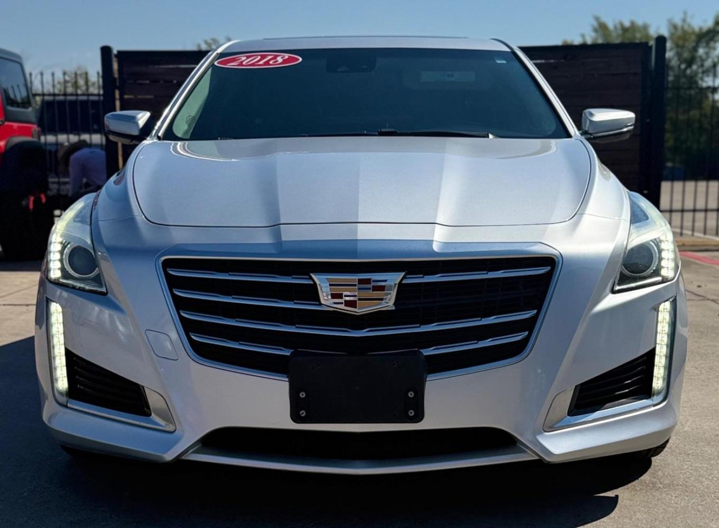 2018 Silver Cadillac CTS 2.0L Turbo Luxury RWD (1G6AR5SX8J0) with an 2.0L L4 DOHC 24V TURBO engine, 6-Speed Automatic transmission, located at 2401 E Main St., Grand Prairie, TX, 75050, (972) 262-4440, 32.748981, -96.969643 - Photo#0