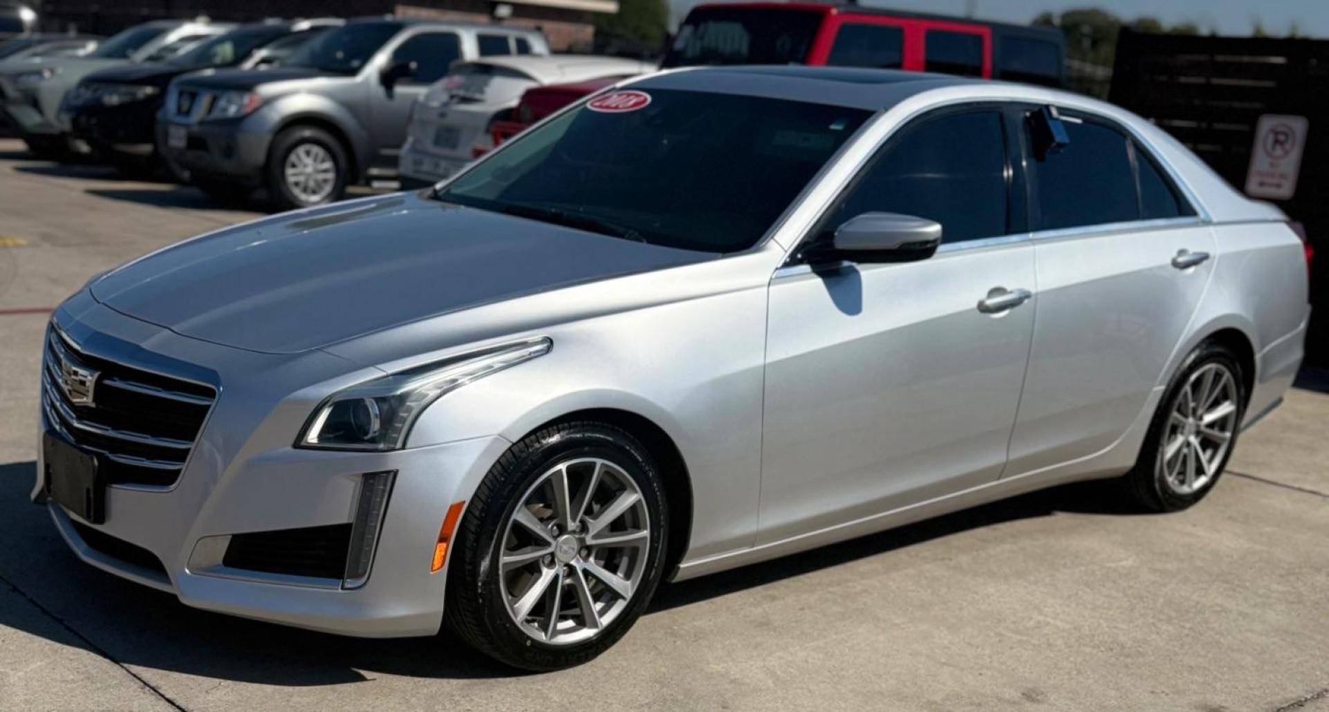 2018 Silver Cadillac CTS 2.0L Turbo Luxury RWD (1G6AR5SX8J0) with an 2.0L L4 DOHC 24V TURBO engine, 6-Speed Automatic transmission, located at 2401 E Main St., Grand Prairie, TX, 75050, (972) 262-4440, 32.748981, -96.969643 - Photo#2