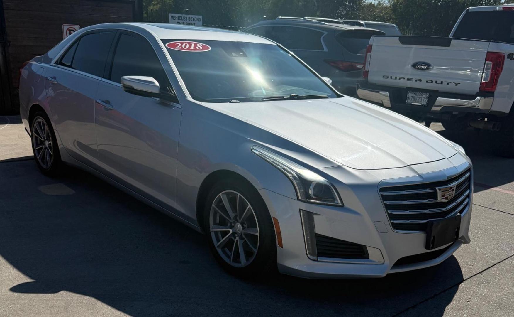 2018 Silver Cadillac CTS 2.0L Turbo Luxury RWD (1G6AR5SX8J0) with an 2.0L L4 DOHC 24V TURBO engine, 6-Speed Automatic transmission, located at 2401 E Main St., Grand Prairie, TX, 75050, (972) 262-4440, 32.748981, -96.969643 - Photo#12