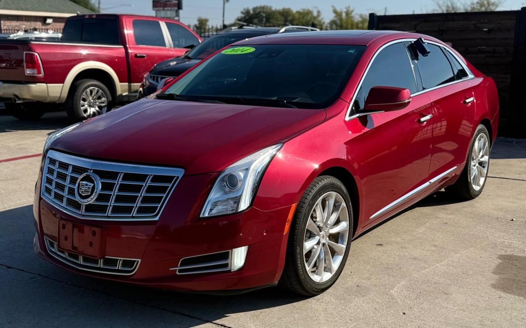 2014 Red Cadillac XTS Premium (2G61P5S35E9) with an 3.6L V-6 gasoline direct injection engine, located at 2401 E Main St., Grand Prairie, TX, 75050, (972) 262-4440, 32.748981, -96.969643 - Photo#6