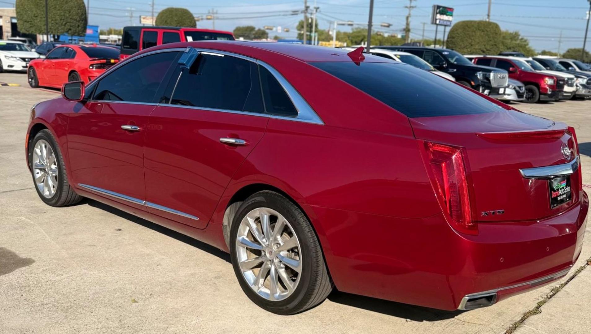 2014 Red Cadillac XTS Premium (2G61P5S35E9) with an 3.6L V-6 gasoline direct injection engine, located at 2401 E Main St., Grand Prairie, TX, 75050, (972) 262-4440, 32.748981, -96.969643 - Photo#9