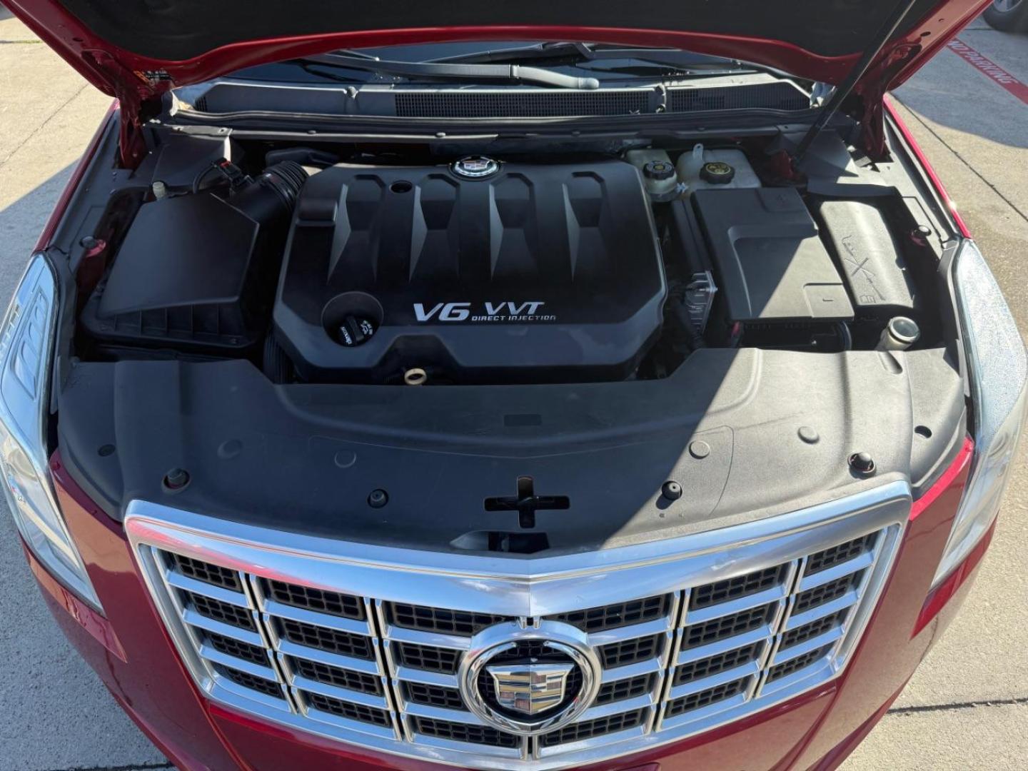 2014 Red Cadillac XTS Premium (2G61P5S35E9) with an 3.6L V-6 gasoline direct injection engine, located at 2401 E Main St., Grand Prairie, TX, 75050, (972) 262-4440, 32.748981, -96.969643 - Photo#22